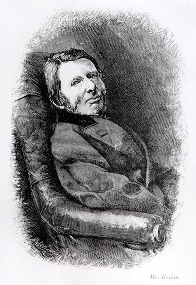 Portrait de John Ruskin - English School